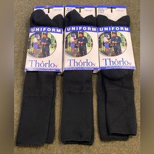 NEW-Thorlos Uniform Over-Calf Socks Unisex Large-Men 9-12.5 Women 10.5-13, Black